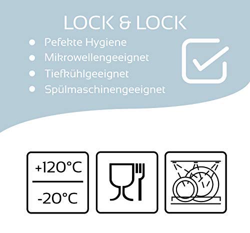 Lock&Lock HPL808S6 - Juego de 6 recipientes para comida