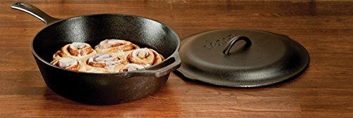 Lodge L10CF3 5 Quart Cast Iron Covered Deep Skillet by