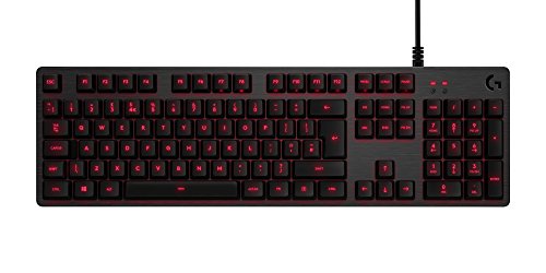 Logitech G413 - Teclado Gaming Mecánico, Teclas Retroiluminadas, Teclas Romer-G Táctil, Aleación de Aluminio 5052, Personalizable, Conexión de Paso de USB, QWERTY Español, Carbón