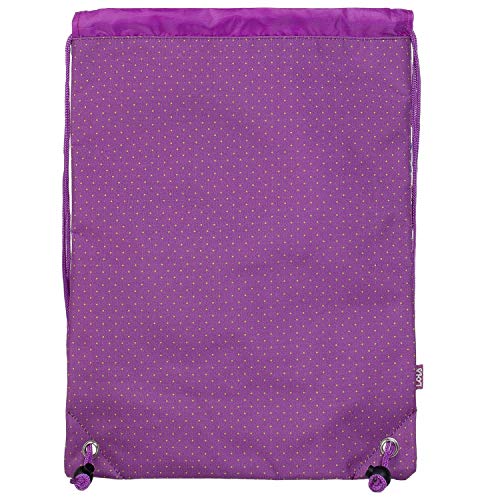 Lois - Saco Estampado Cachemir Mochila Saquito Bolsa de Gimnasio Gymsack Cierre Cordón Cómodo Práctico y Ligero para Colegio Deporte Original 130241, Color Morado