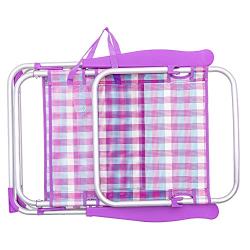 LOLAhome Pack de 2 sillas de Playa Convertibles en Cama de Aluminio y textileno (Violeta)