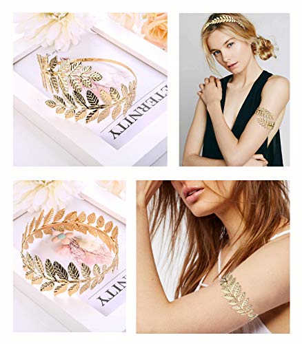 LOLIAS 5 Piezas Brazalete Ajustable Abierto para Mujeres Pulsera de Brazo Gitana Minimalista Bohemia Brazalete Chapado en Oro Brazalete de Hoja Brazaletes de Abrigo Apilable Pulsera Ancha