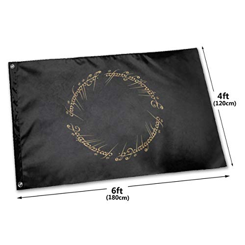 Lord Rings bandera 4 x 6 decorativa duradera jardín patio para interior y exterior decoración del hogar