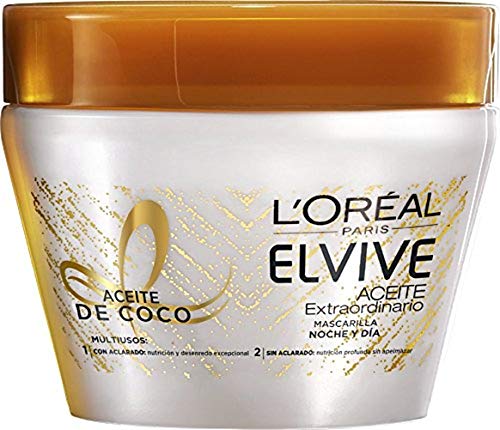 L'Oreal Paris Elvive Mascarilla Aceite de Coco Noche y Día - 300 gr