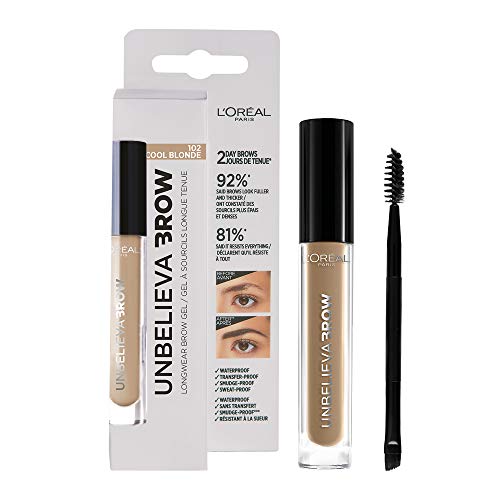 L'Oréal Paris Unbelieva Brow Gel de Cejas, Larga Duración, 102 Cool Blonde - 10 ml