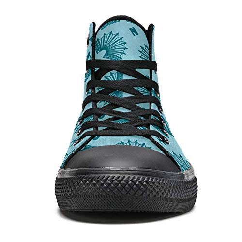 LORVIES - Zapatillas deportivas de tela para hombre, diseño de bandoneones de Tango Argentino, color verde, (multicolor), 43 EU