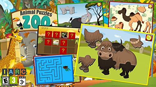 Los niños formas de rompecabezas animales Zoo - juego educativo para niños jóvenes enseña que empareja habilidades adecuadas para niños pequeños y pre escolar de niños y niñas 2 +