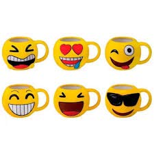 Lote de 24 Tazas Originales y Divertidas EMOTICONOS - Tazas para Detalles Originales Invitados de Bodas, Regalos para Comuniones y Cumpleaños Infantiles