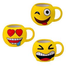 Lote de 24 Tazas Originales y Divertidas EMOTICONOS - Tazas para Detalles Originales Invitados de Bodas, Regalos para Comuniones y Cumpleaños Infantiles