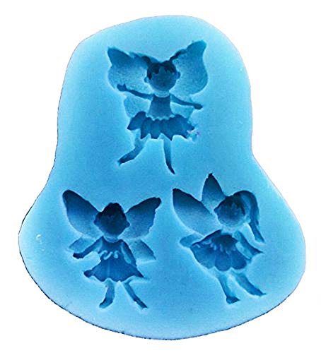 Lovelegis Molde de Silicona de 3 Hadas - Pasta de azúcar - fondants - Pasteles - panqueques - Muffins - Decoraciones - Uso de Alimentos - Cocina - Idea cumpleaños