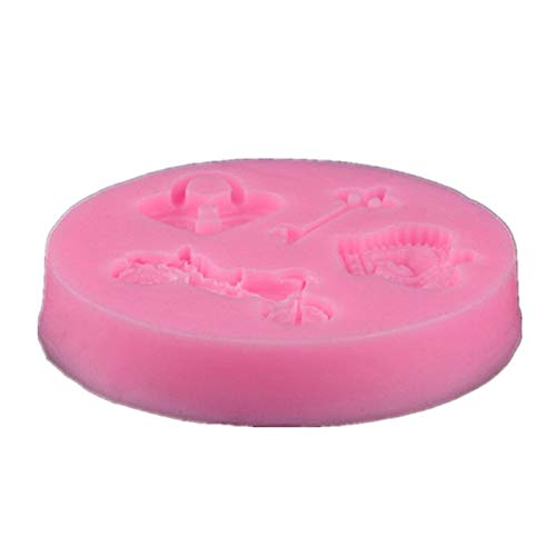 Lovelegis Molde de Silicona para Uso alimentario - SA152 - Corona - Candado - Llave - Moto - Pasta de azúcar - Fondant - Tarta - Pancake - Muffin - Decoraciones - Cocina