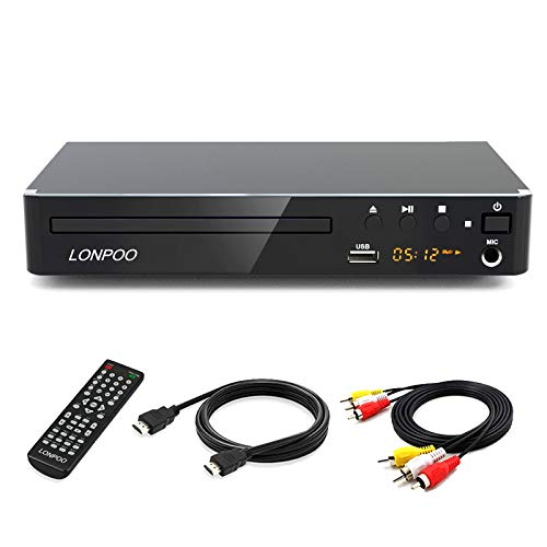 LP-099 Reproductor de DVD, Compact DVD Player (Full HD,HDMI, USB,Divx,MP3 Incluido Cable HDMI& AV &Control Remoto