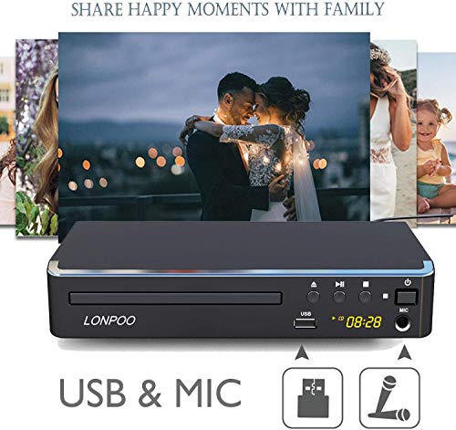 LP-099 Reproductor de DVD, Compact DVD Player (Full HD,HDMI, USB,Divx,MP3 Incluido Cable HDMI& AV &Control Remoto