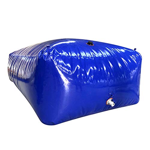 LSXIAO Gran Capacidad Contenedor De Agua, Cubo De Agua Al Aire Libre, 1,2 Mm De Espesor PVC con Grifo Y Válvula De Drenaje para Riego De Jardines, Emergencia (Color : Blue, Size : 1500L/2x1.5x0.5M)