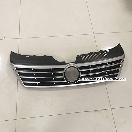 LSYBB Car Center Grille Parachoques Delantero Honey Mesh Grill Radiador Parrillas para Volkswagen/VW CC 2013-2017,Silver