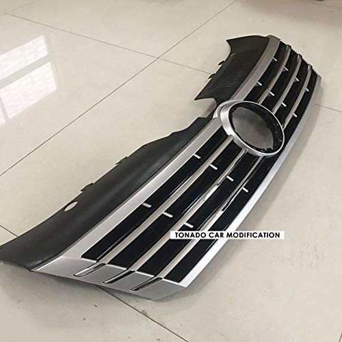 LSYBB Car Center Grille Parachoques Delantero Honey Mesh Grill Radiador Parrillas para Volkswagen/VW CC 2013-2017,Silver