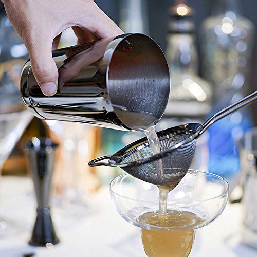 LTSWEET 11 Piezas Kit Cocteleria Profesional Juego de Coctelería Acero Inoxidable Cocteleras de Cóctel Set Kit para Hacer Cócteles Ideal para Bar Hogar Mezclar Bebidas,Negro