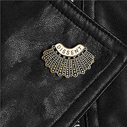 LUCKYYL Ruth Bader Ginsburg Pin, Broche de Esmalte Dissent Ruth Bader Ginsburg, Grupos vulnerables al Matrimonio, Insignias de Solapa de Feminismo, alfileres de Pecho,5 Pcs