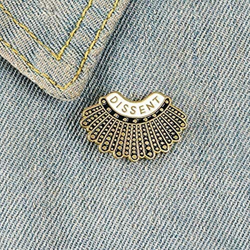 LUCKYYL Ruth Bader Ginsburg Pin, Broche de Esmalte Dissent Ruth Bader Ginsburg, Grupos vulnerables al Matrimonio, Insignias de Solapa de Feminismo, alfileres de Pecho,5 Pcs