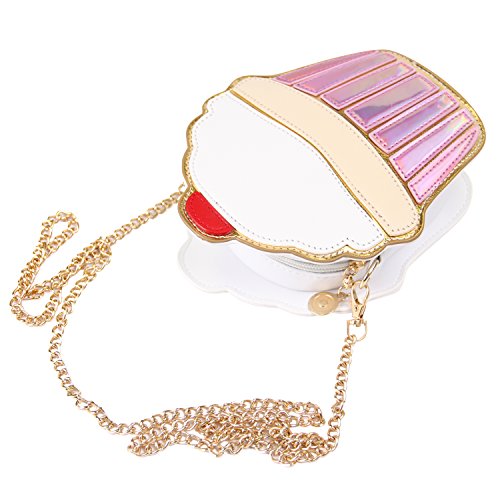 LUI SUI Niñas PU de Cuero Magdalena/Helado/Palomitas de maíz Pequeño Bolso Crossbody Personalidad Bolsos