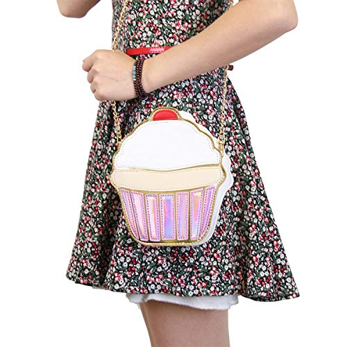 LUI SUI Niñas PU de Cuero Magdalena/Helado/Palomitas de maíz Pequeño Bolso Crossbody Personalidad Bolsos