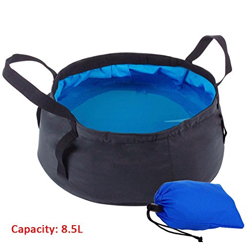 luminiu Cubo Plegable Cubeta de Agua Portátil Multiuso,Camping Pesca Fiesta Jardín Picnic Vegetales Lavabo Viajes Footbath Pie Remojo Cuenca Lavabo Pesca Cubo con Bolsa