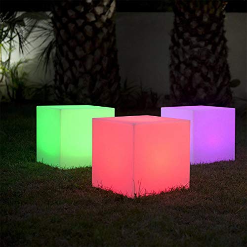 Lumisky 303167 - Lámpara LED portátil con Mando a Distancia (40 x 40 x 40 cm, 5W), diseño de Cubo