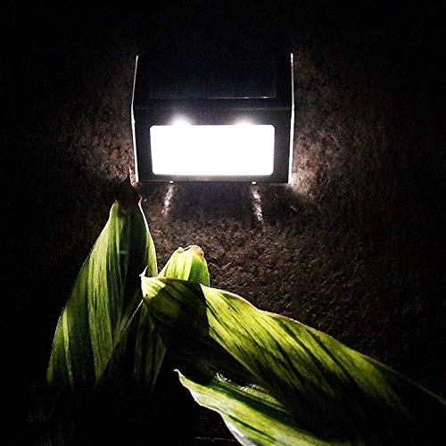 Luz Solar para escaleras, 2 LED, inalámbricas, de Acero Inoxidable, para escaleras, Camino, jardín, Suelo, Pared, Patio, lámpara, iluminación de Paisaje, Paquete de 8 Luces solares para jardín al a