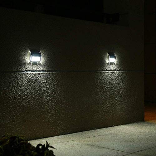 Luz Solar para escaleras, 2 LED, inalámbricas, de Acero Inoxidable, para escaleras, Camino, jardín, Suelo, Pared, Patio, lámpara, iluminación de Paisaje, Paquete de 8 Luces solares para jardín al a