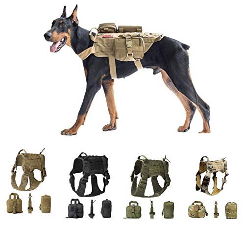 LVMEIHUA Perro de Caza de Saddle Bag Mochila, 2 Bolsillos Laterales con Buena Capacidad Perro del Paquete Bolsa de sillín, Medio y Grande 30x25cm Mochila del Recorrido del Perro Que acampa yendo