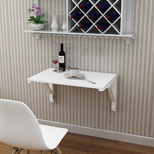 LXLA- Escritorio de Mesa Plegable de Madera Plegable, Mesa de Pared Blanca para Cocina y Comedor, Mesa de Estudio para niños (Size : 80cm×30cm(31.50"×11.81"))