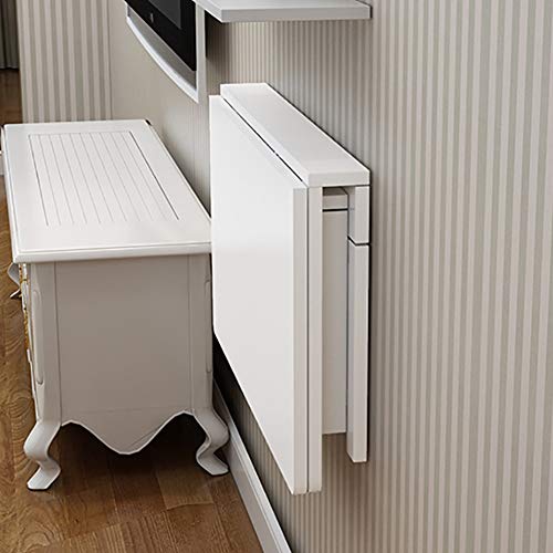 LXLA- Escritorio de Mesa Plegable de Madera Plegable, Mesa de Pared Blanca para Cocina y Comedor, Mesa de Estudio para niños (Size : 80cm×30cm(31.50"×11.81"))