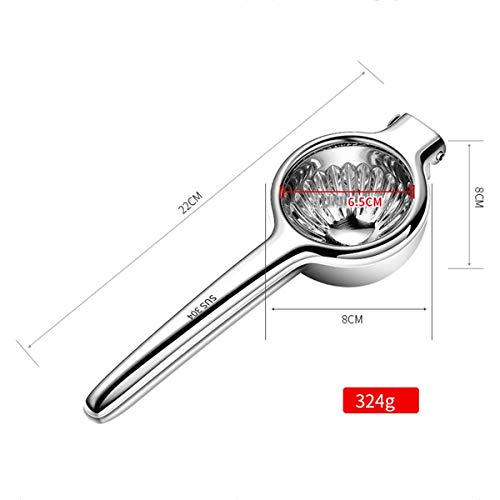 LY88 Exprimidor de cítricos Exprimidor de limón Hecho de Acero Inoxidable irrompible Exprimidor Manual de Jugo de limón y Lima para máxima Libertad