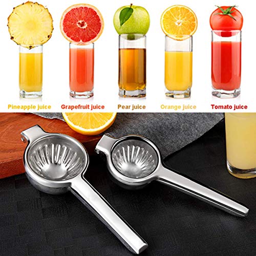 LY88 Exprimidor de cítricos Exprimidor de limón Hecho de Acero Inoxidable irrompible Exprimidor Manual de Jugo de limón y Lima para máxima Libertad y Apto para lavavajillas, S