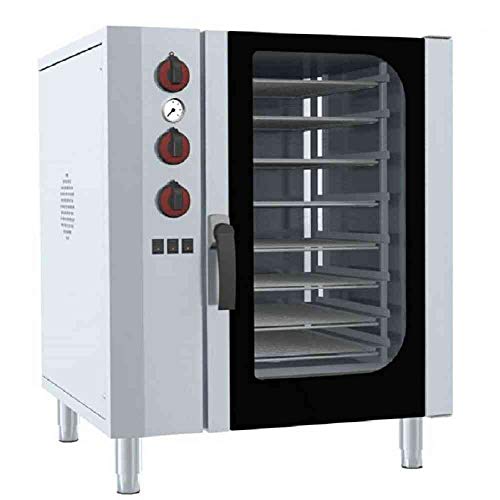 Macfrin 41862G Horno de Bollería 8 Latas en 40X60 Baguettes a Gas Con Mandos Mecánicos