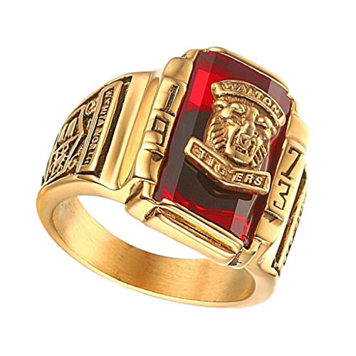 MagiDeal Anillo Patrón Cabeza de Tigre Color Oro Accesorios de Estilo Hombre - US 8