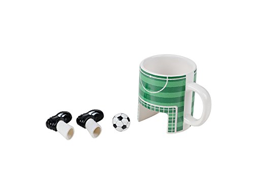 MAGS Sport 320 - Taza de café (cerámica, 12 cm), diseño de balón de fútbol, color verde y blanco