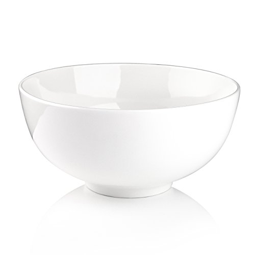 Malacasa, serie Regular, 4 piezas Juego de Cuencos 7", Vajilla de Porcelana Cuencos de Sopa/Cereales Tazon para Arroz