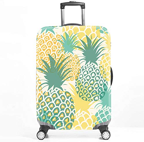 Maleta de Viaje Funda Antipolvo Viaje Equipaje Planta Tropical Fruta Estilo Protector Funda Protectora Bolsa Alta EláStica por MukMok-Montones de PiñA -A s (Equipaje de 18"-21")