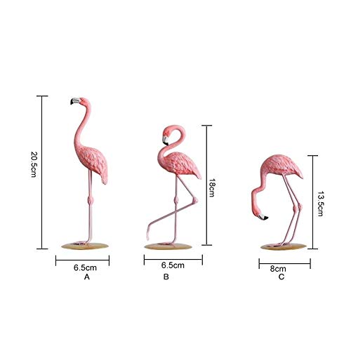 Mallalah Flamenco Decoration Figura Resina Flamingo Adorno Figura Artesanía de Arte Regalo Mujer niña para casa Noche Escritorio Mesa de Noche Dormitorio salón, b