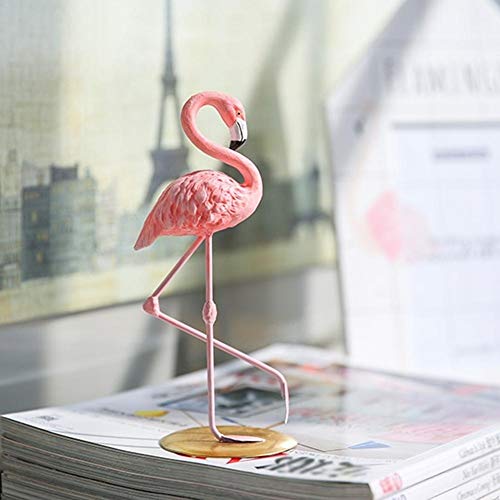 Mallalah Flamenco Decoration Figura Resina Flamingo Adorno Figura Artesanía de Arte Regalo Mujer niña para casa Noche Escritorio Mesa de Noche Dormitorio salón, b