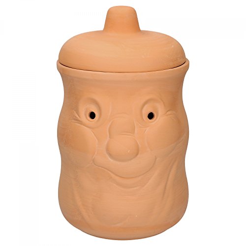 Mambocat olla para patatas Karl, Tarro de terracota para guardar aprox 1500g patatas, Divertido recipiente para almacenar patatas, Tarro de almacenaje para patatas con tapa