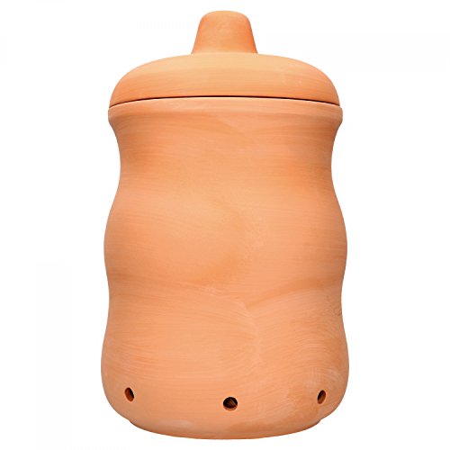 Mambocat olla para patatas Karl, Tarro de terracota para guardar aprox 1500g patatas, Divertido recipiente para almacenar patatas, Tarro de almacenaje para patatas con tapa