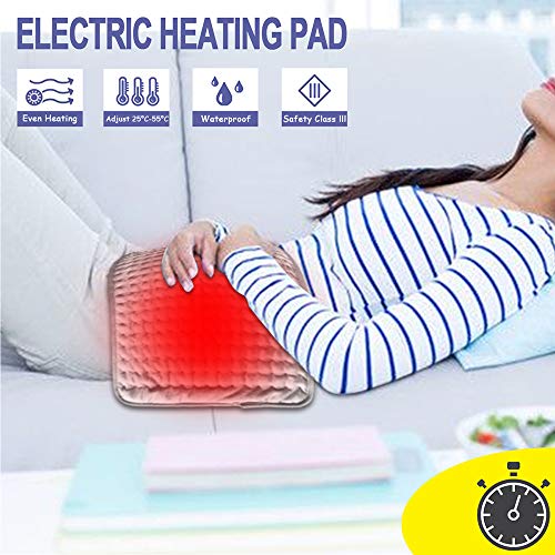 Manta eléctrica Tratamiento de Calor con infrarrojo lejano Fisioterapia Almohadilla térmica Manta calefactora 40 * 30 cm Puede aliviar el Dolor Lumbar Gris