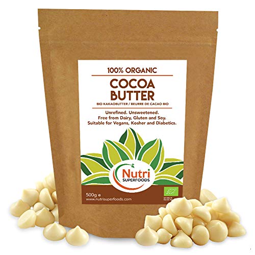 Manteca de Cacao Bio en Gotas / obleas / botones - Sin endulzar - 500g