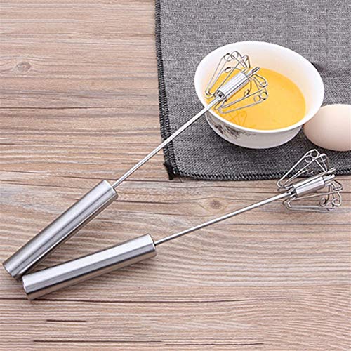 Manual de Herramientas de huevo Crema agitación de cocina 1Pc Semiautomático mezclador batidor de huevo Auto vuelta al acero inoxidable batidor de mano Blender Que Cocina Gadget