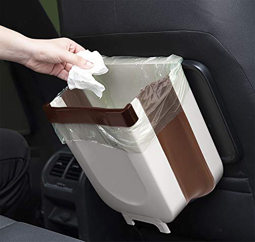 MaoXinTek Cubos de Basura Plegable Colgando 9L Extraible Basurero para la Cocina Coche y Dormitorio