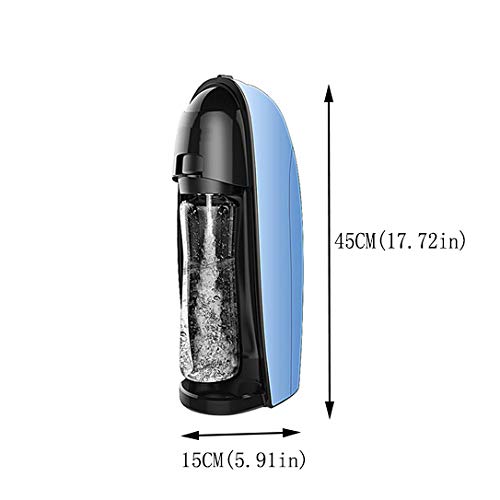 Máquina de Carbonatación Premium Máquina de Bebidas Gaseosas con 2 Botellas de PET y Cilindro de CO2 Hacer Jugo Casero de Agua con Gas Té y Bebidas de Cóctel con Fruta (Azul)