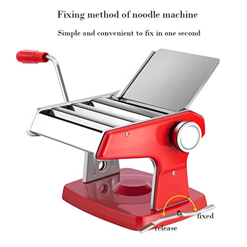 Máquina de Cortador de Pasta Manual de rodillos fideos máquina de la prensa Pasta cortador macarrones pasta de lasaña fresca casera fideos Máquina con fijo y estable ventosa Base Hogar Multi-Función