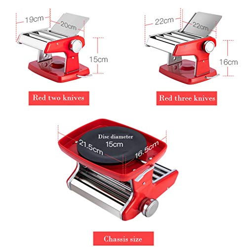 Máquina de Cortador de Pasta Manual de rodillos fideos máquina de la prensa Pasta cortador macarrones pasta de lasaña fresca casera fideos Máquina con fijo y estable ventosa Base Hogar Multi-Función